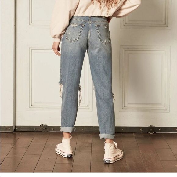 NWT Boyish The Toby Jeans Relaxed Fit 26 Great Ditactor Busted Knee Distressed - Picture 10 of 12
